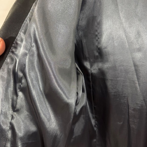 Jacqueline Ferrar Genuine Lambskin Leather Jacket Black Women's Large - Picture 12 of 16